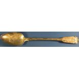 A Georgian silver basting spoon, London 1824, maker William Seamen, 31cm long, 4.2oz approx