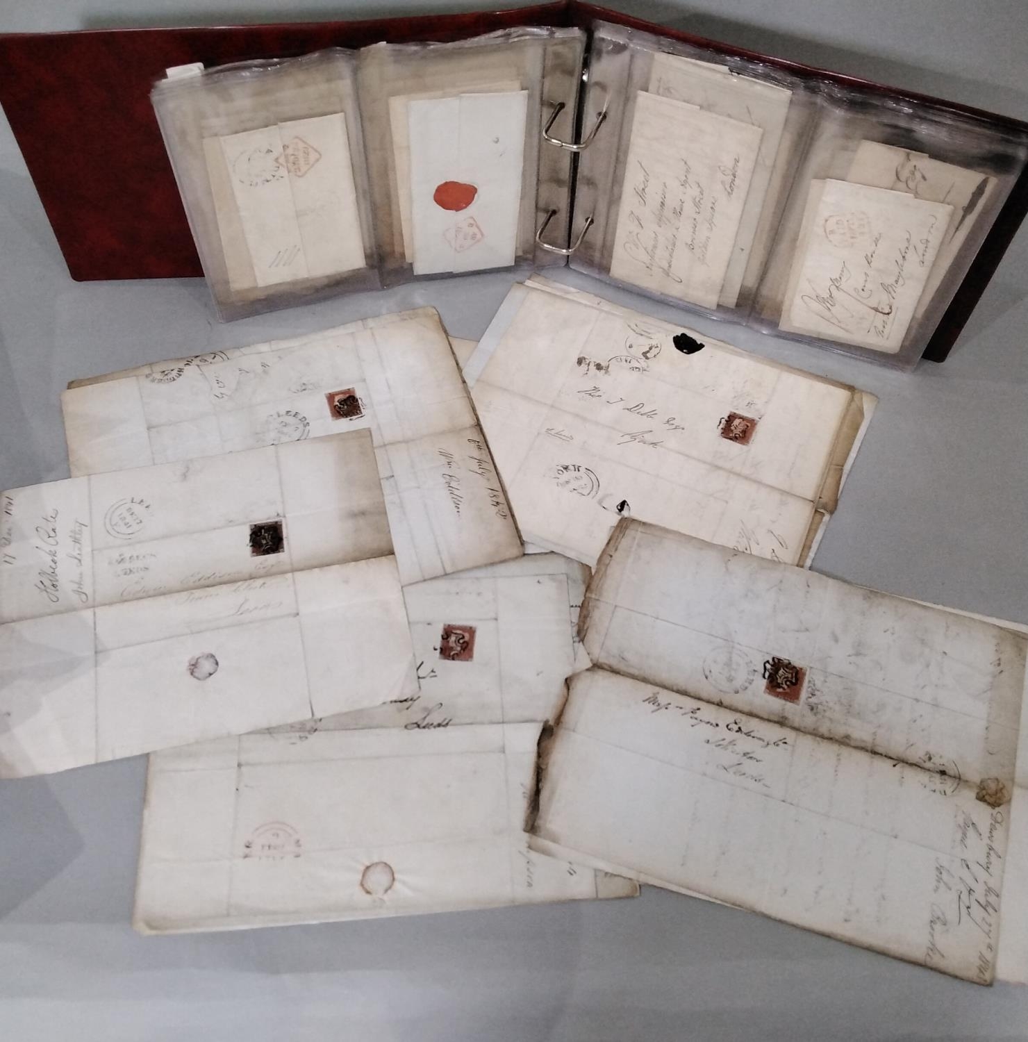 A GB postal history collection from pre-stamp covers (1780) to 1d red covers (no 1d blacks) – one