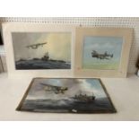 Barry K. Barnes - Three unframed watercolours: 'Lizzie (Westland Lysander 111A No 277 SQN 1942'; '