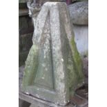 A weathered carved natural stone architectural pinnacle 19th century or possibly earlier 50 cm high