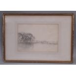 Four framed works to include: Theophilus Lindsey Aspland (1807-1890) - 'Richmond Hill, from