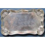 A silver Arts and Crafts pin tray by Omar Ramsden, engraved "Omar Ramsden Me Fecit" to the base,