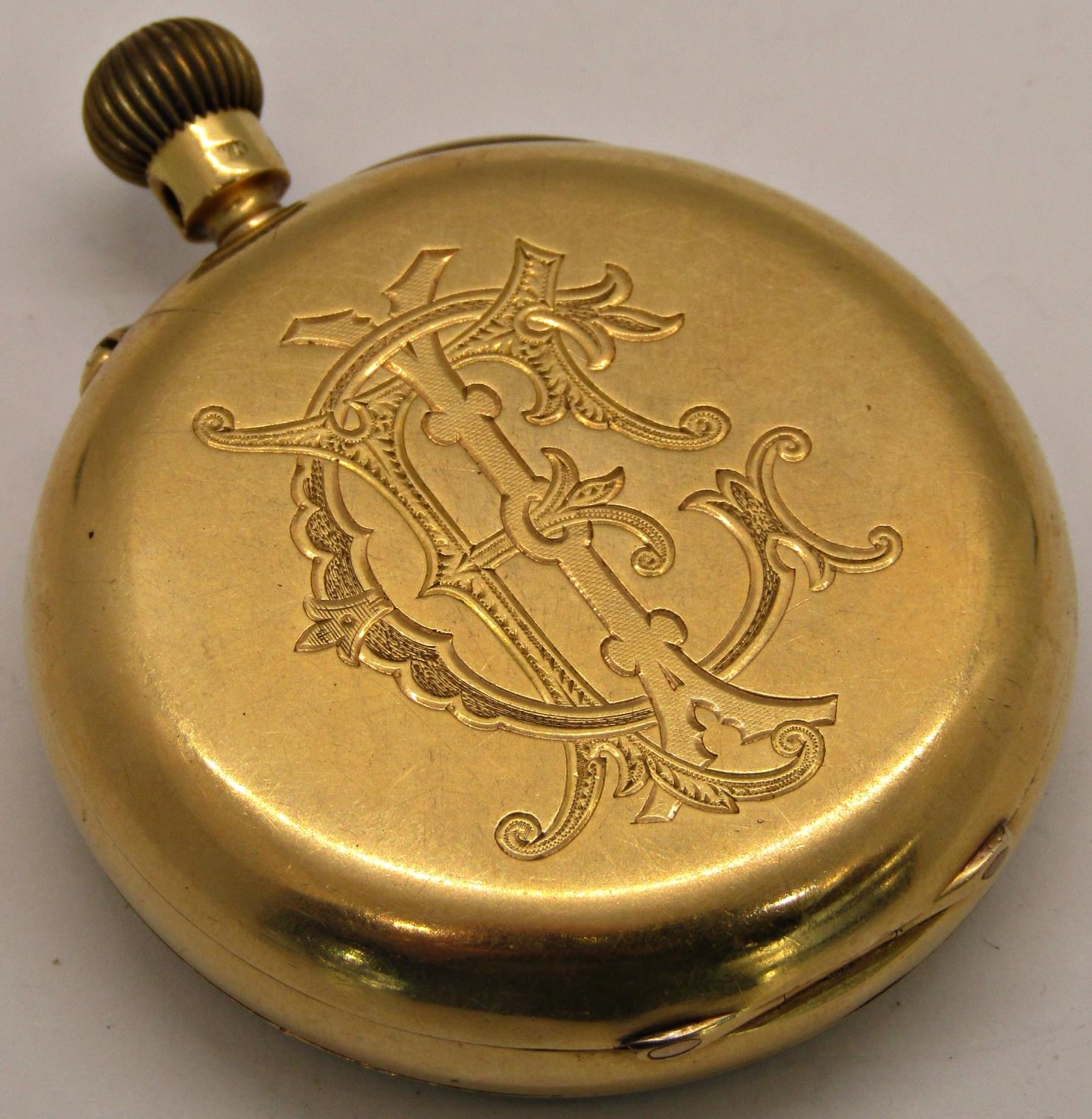 18ct gold pocket watch (including dust plate) by Joseph White & Son Maker to the Admiralty, running, - Image 3 of 3