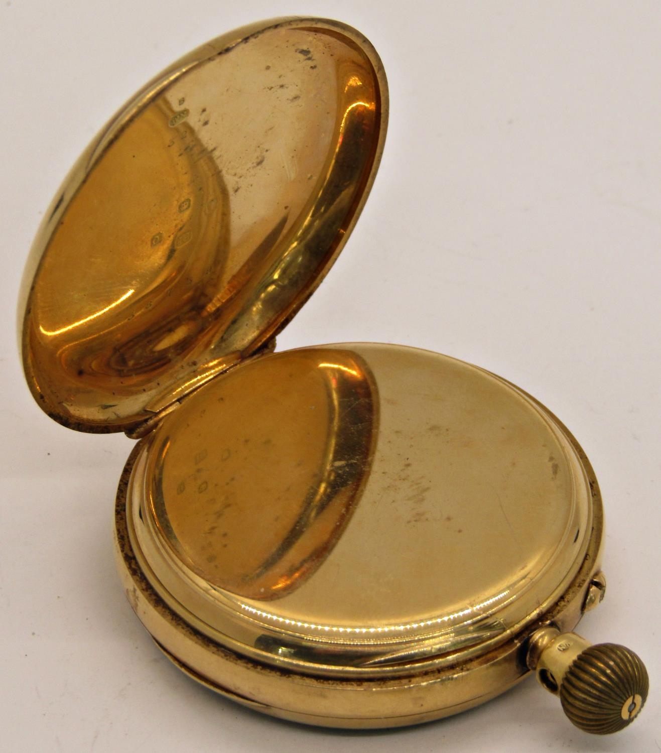 18ct gold pocket watch (including dust plate) by Joseph White & Son Maker to the Admiralty, running, - Image 2 of 3