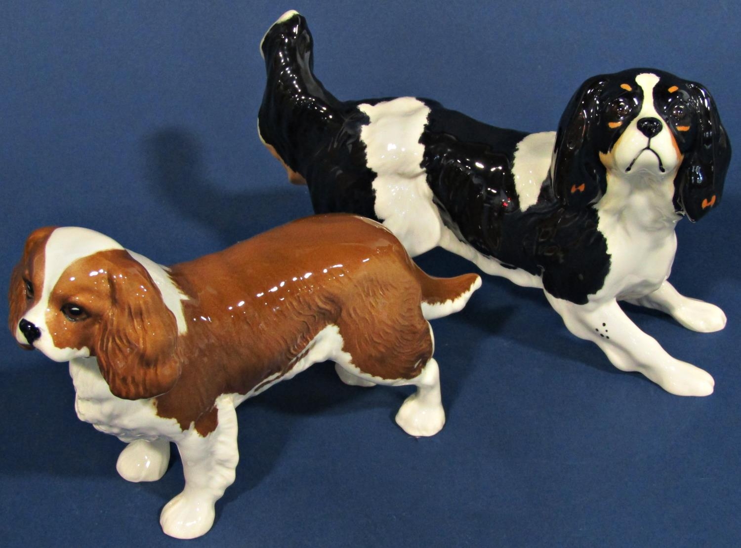 A Royal Doulton figure of a King Charles spaniel a further Beswick King Charles spaniel, a Royal - Image 2 of 3