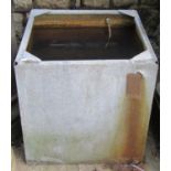 A galvanised steel square water tank, (water tight), 2ft square