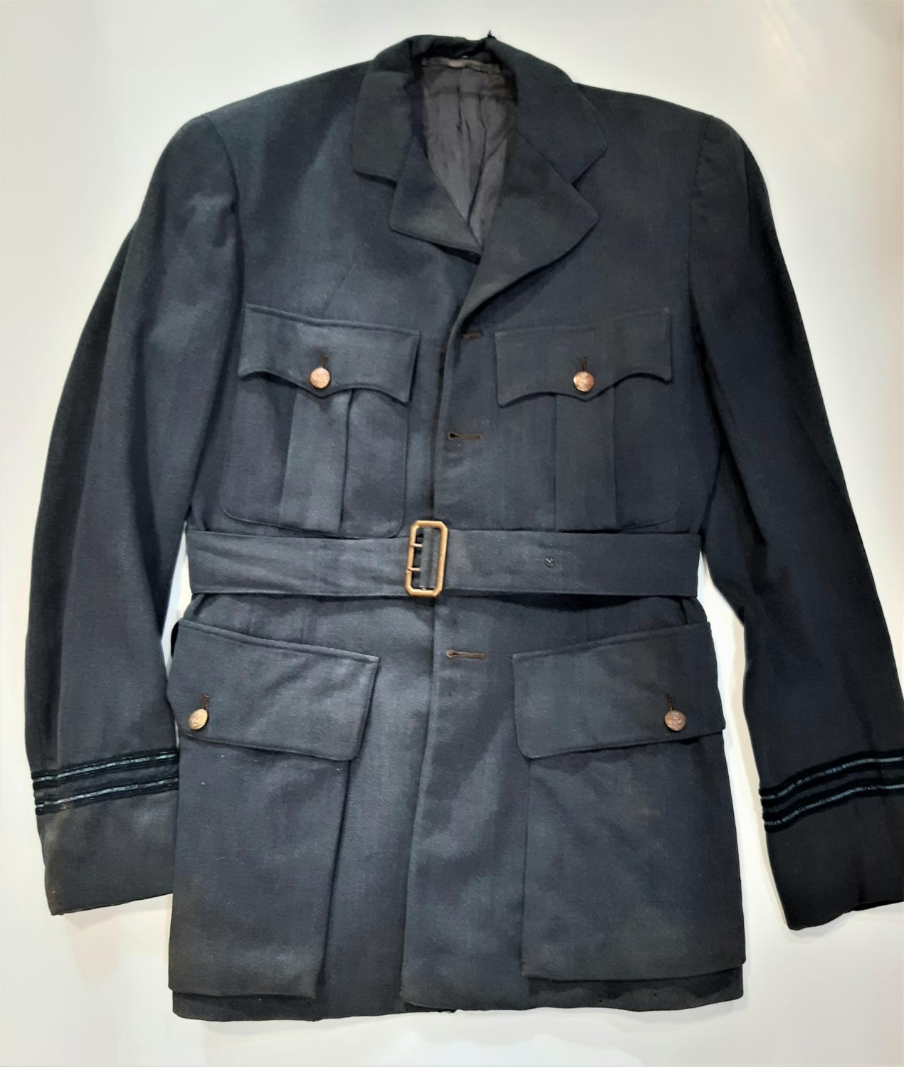 WW2 RAF uniform and associated belongings of Pilot Officer Greenham including RAF jacket (with - Image 2 of 6