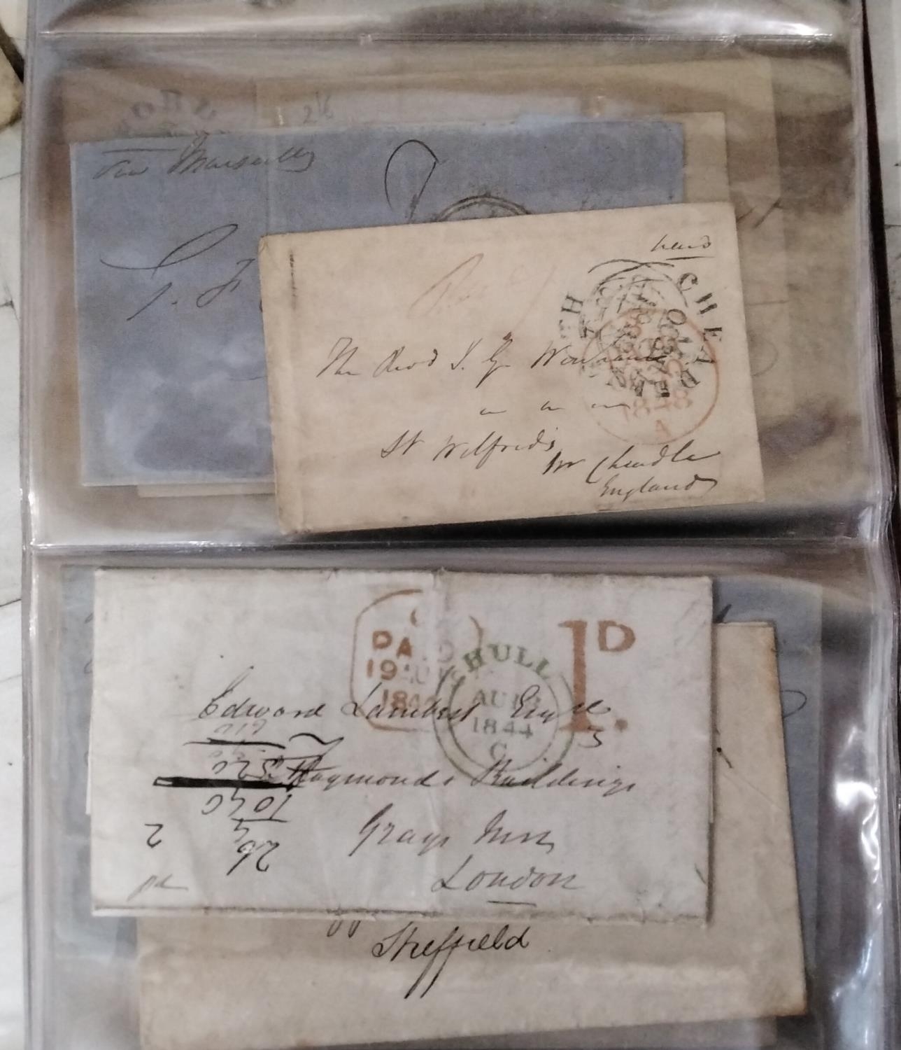 A GB postal history collection from pre-stamp covers (1780) to 1d red covers (no 1d blacks) – one - Image 2 of 4