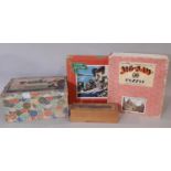 3 vintage plywood jigsaw puzzles including a 1930's Chad Valley Cunard promotional puzzle 'Liner and