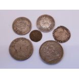 A collection of worldwide coinage mainly mid-20th century and later, two Victorian silver crowns and