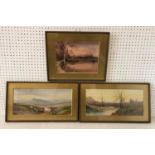 Edgar James Maybery (1887-1966) - Three Scottish Landscape Scenes, watercolour on paper, one