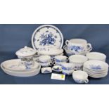 A collection of Royal Worcester Rhapsody china dinnerwares comprising two oval lidded tureens, three