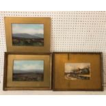 Three Watercolours of Rural Scenes - M. F. Hastings, 1894, signed and dated lower left, 22 x 14