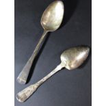 A Georgian silver serving spoon, London 1813, maker Solomon Houghman, 21cm and another Georgian
