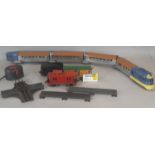 Collection of 1930's 0 gauge American railway models comprising streamliner locomotive 'The Flying