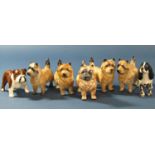 Five Beswick Cairn terriers, a Bull Dog and a Spaniel (7)