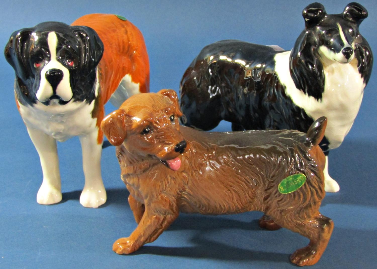 A collection of various Beswick dogs to include Bulldog, St Bernard, Dalmatian, Setter, etc (8) - Image 3 of 4