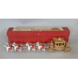 A boxed Lesney Coronation Coach circa 1953; gold coach in excellent condition with Queen Elizabeth