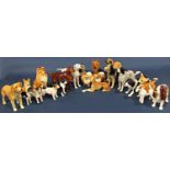 A large quantity of ceramic dogs by Sylvac, various breeds to include Afghan, Pomeranian, Setters,