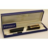 Waterman Maestro black fountain and ballpoint pen with case