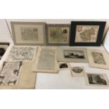 A COLLECTION OF PRINTS INCLUDING EIGHT MAPS: Thomas Kitchin (1718-1784) - 'A New Map of