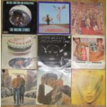 A collection of albums by Bob Dylan (10) Rolling Stones (7) plus others (21 total)