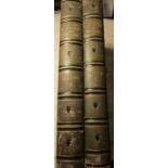 William Beattie - The Castles and Abbey's of England, illustrated in two volumes, half leather bound
