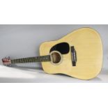 A six string Spanish acoustic guitar