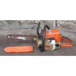 A Stihl 021 petrol driven chainsaw