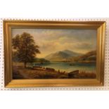 Henry Harris (1852-1926) - 'Loch Lomond', oil on canvas, signed lower left, titled in pencil