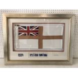 Royal Mail Navy Ensigns - limited edition Royal Naval flag stamp issue, numbered 44/575, framed