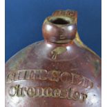 A 2 gallon salt glaze flagon with incised merchants mark - Shergold Cirencester