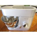 A Kenwood Chef food mixer and the Kenwood Chef food processor attachment, an assortment of blades,