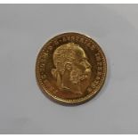 Franz Joseph Austrian gold - 1 Dulac coin 1915