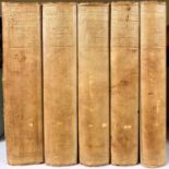 Boswells Life of Samuel Johnson, with notes by Alexander Napier, MA, five volumes published by