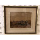 19th Century School - watercolour on paper, unsigned, 'Style of W. M. Turner, Oxford' inscribed