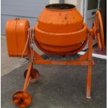 An electric cement mixer