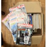 A large collection of Grand Prix and other motor racing publications, early 1980s period