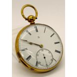 18 carat gold pocket watch (including dust plate) by Daniel Burlingham of Peterborough and Lynn,