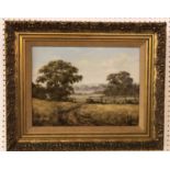 Lesley Hammett (b.1955) - Rural Path, oil on canvas, signed lower left, 41 x 31 cm, framed