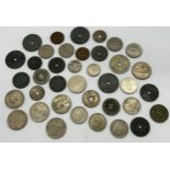 A quantity of 20th century foreign coinage Denmark, Cyprus, East Africa, Belgium, Holland, France,