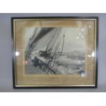 Black and White Photograph of sailing yachts inscribed and dated below '1934, Cowes', 19 x 25 cm,