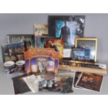 Collection of Harry Potter memorabilia including various posters (largest 176x120cm), Play Station 2