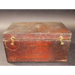 Small timber box containing a collection of pre-decimal bronze coinage, half pennies, pennies,