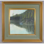 Michael B. Edwards (1939-2009) - Boats on the River, oil on canvas board, signed below, artist's