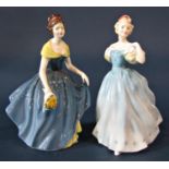 A collection of Doulton ware figures including Diana, Cherie, Anna, Melanie, Enchantment, Adrienne