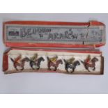W Britain hollow cast lead figures 'Bedouin Arabs' in original Whisstock box, comprising 5 mounted
