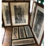 Two Set of Hunting Prints: After Allen C. Sealy & A. H. Wardlow - Set of four engravings titled '