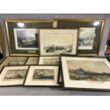 THIRTEEN PRINTS (18th Century and later) - Mainly maritime themed depicting shipwreck, smuggling,