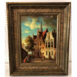 G. Schroter (20th Century) - Dutch Street Scene, oil on panel, signed lower right, 40 x 29.5 cm,